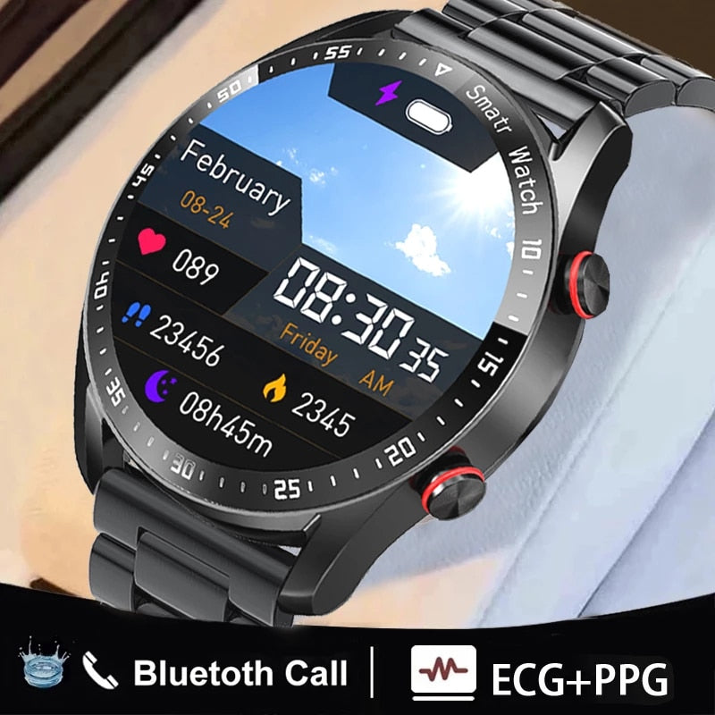 Smart Watch For Men Business Bluetooth Call Sports Health Monitoring Message Reminder Smart Watches For IOS Android