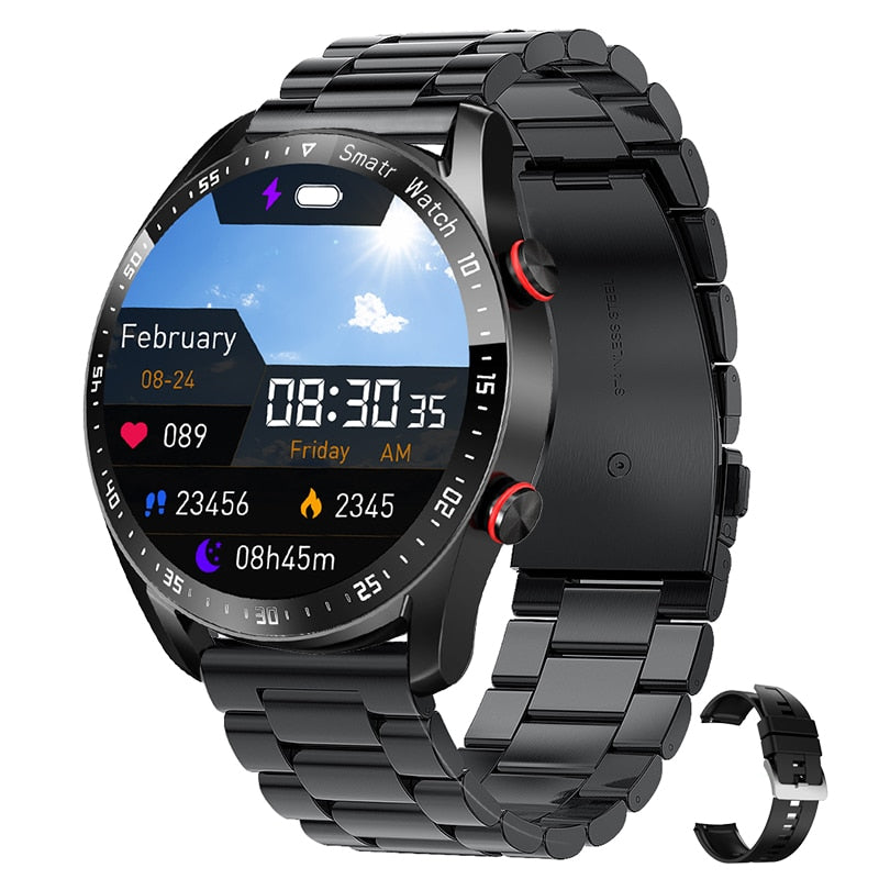 Smart Watch For Men Business Bluetooth Call Sports Health Monitoring Message Reminder Smart Watches For IOS Android