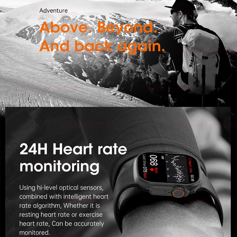 Smart watch Ultra Series 8 Men SmartWatch Ultra Women Bluetooth Call Waterproof Smart Watch 8 Wireless Charge 2023 Watch ultra 8
