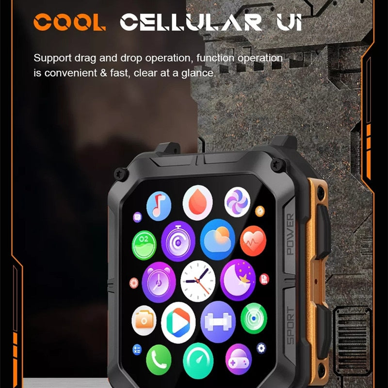 2023 New C20 PRO Smart Watch 1.83 Inch Music BT Call Men Outdoor Sports Fitness Tracker Heart Rate Blood Pressure Smartwatch