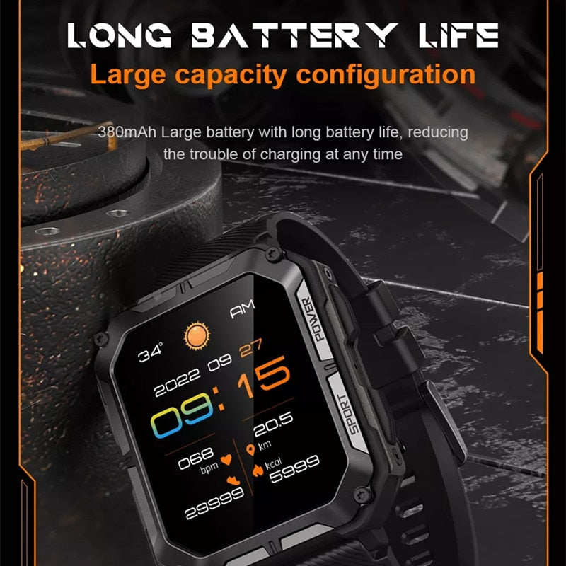 2023 New C20 PRO Smart Watch 1.83 Inch Music BT Call Men Outdoor Sports Fitness Tracker Heart Rate Blood Pressure Smartwatch